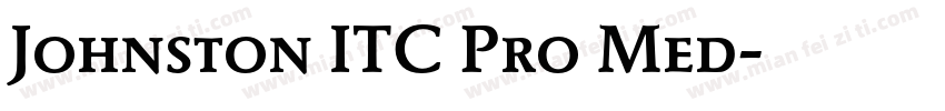 Johnston ITC Pro Med字体转换